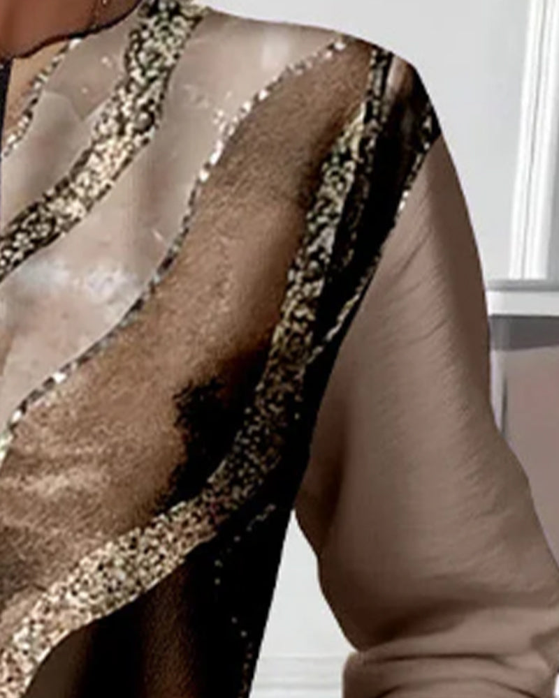 Ariana | Luxe Zip-Front Printed Sweatshirt