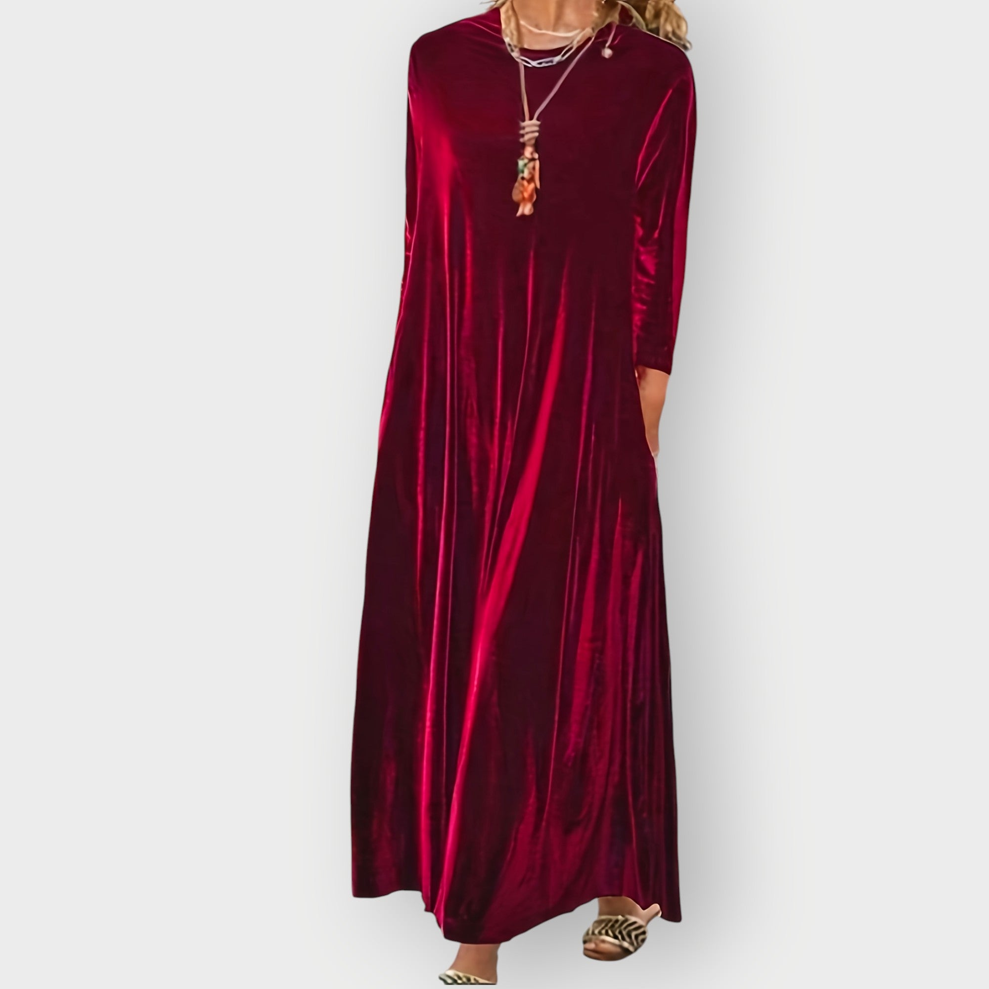 Nessa - Luxe Velvet Flow Maxi Dress