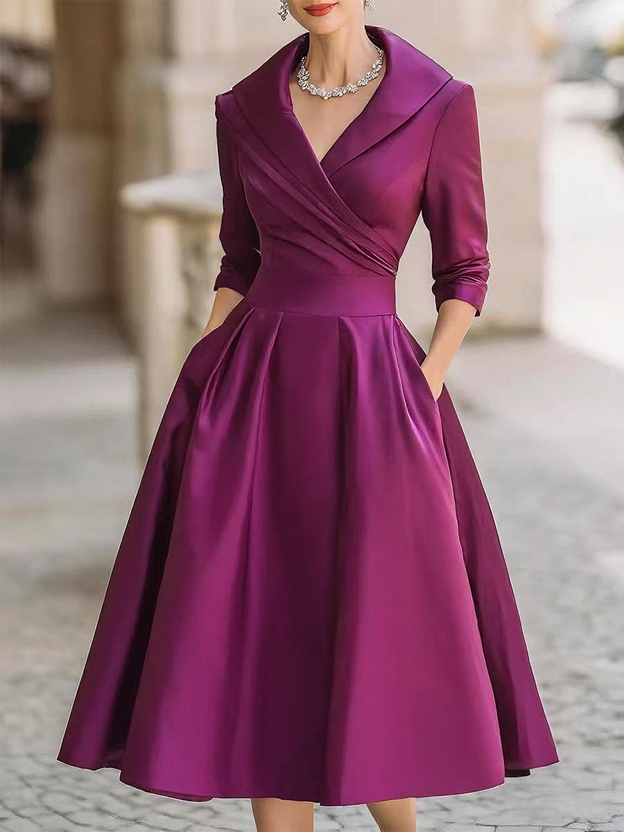 Clara | Satin Midi Dress