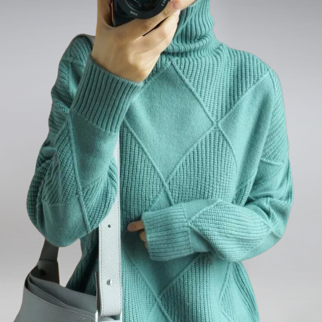Céline | Textured Turtleneck Sweater