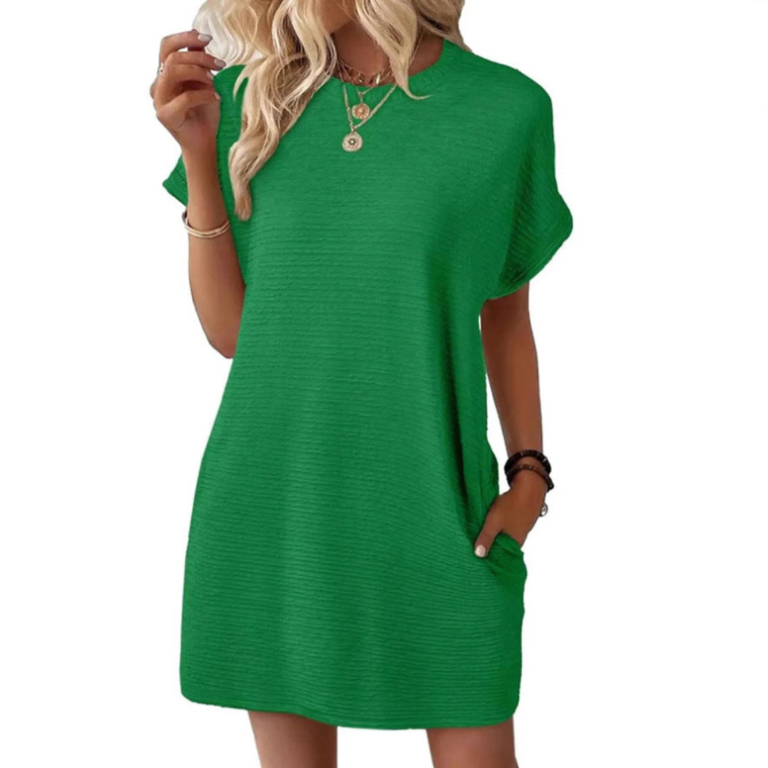 Deirdre – Casual Minimalist Round Neck Summer Dress