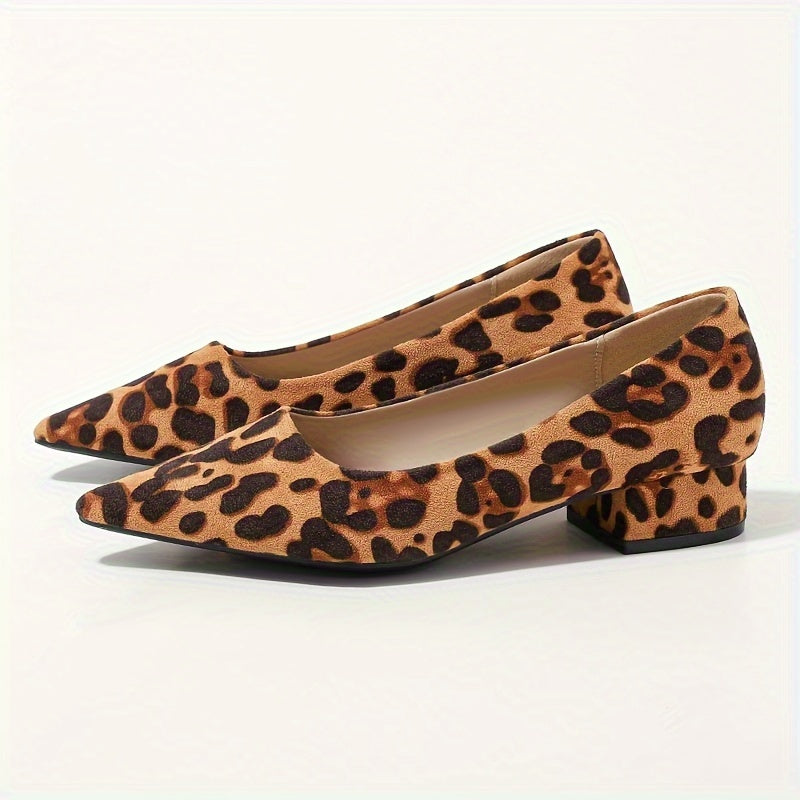 Leopard Print Pointed-Toe Heels