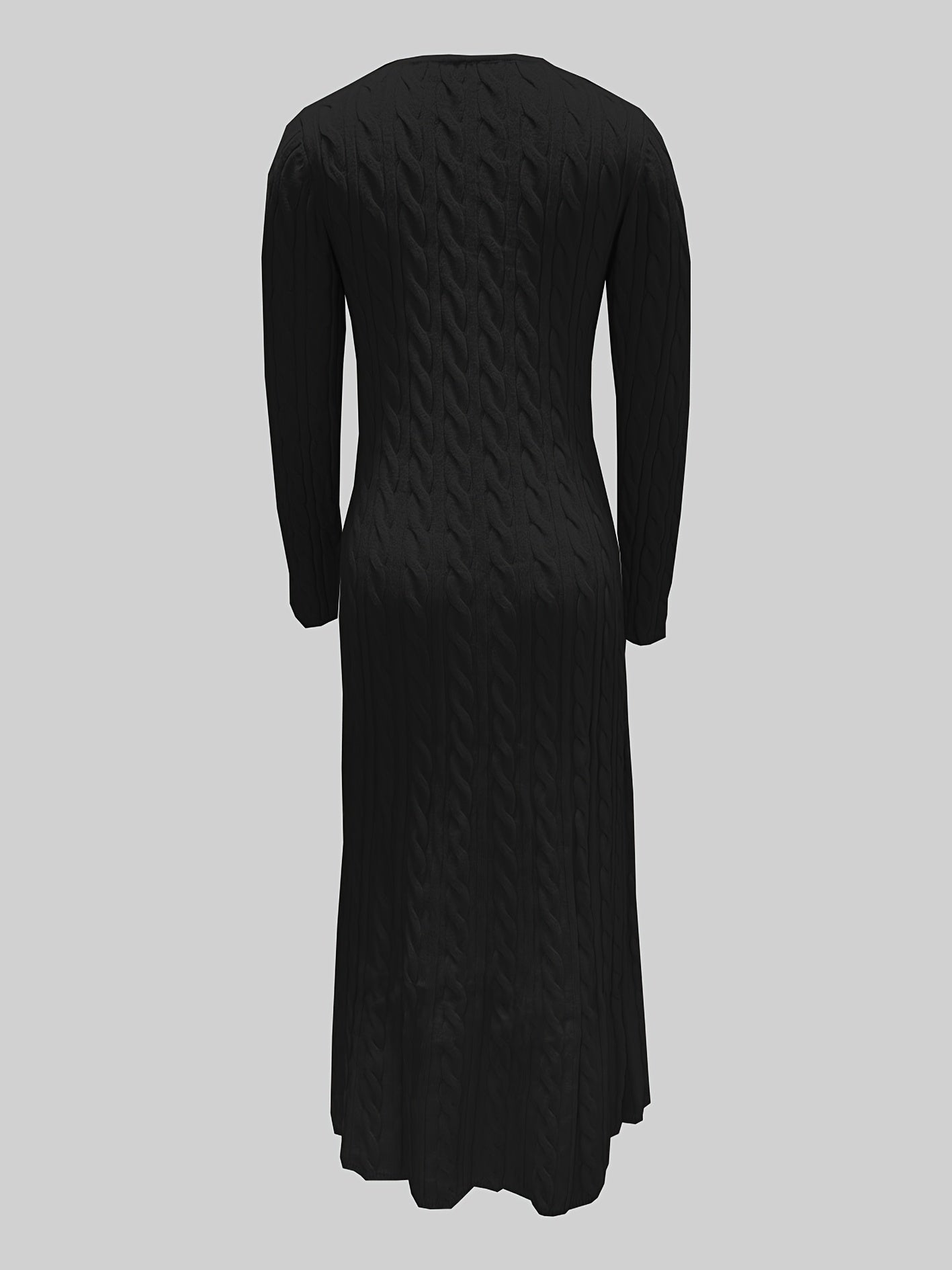 Elowen | Elegant Cable-Knit Maxi Dress