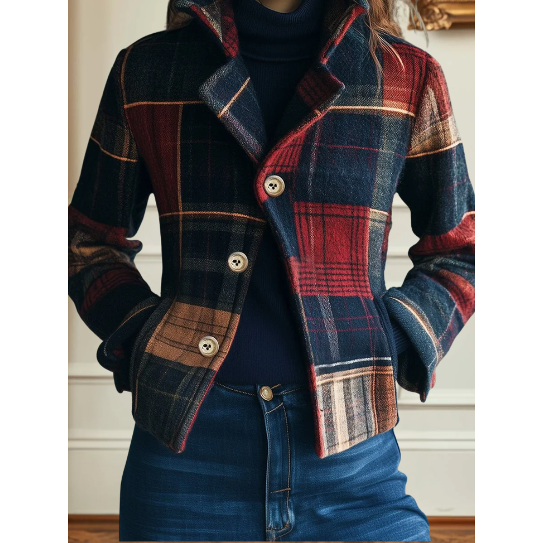 Noelle™ | Classic Plaid Wool Jacket