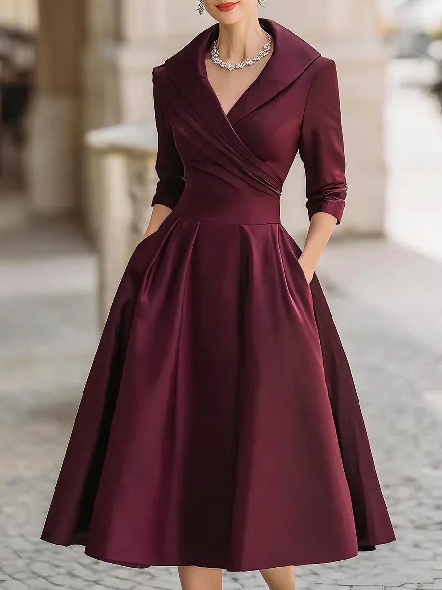 Clara | Satin Midi Dress