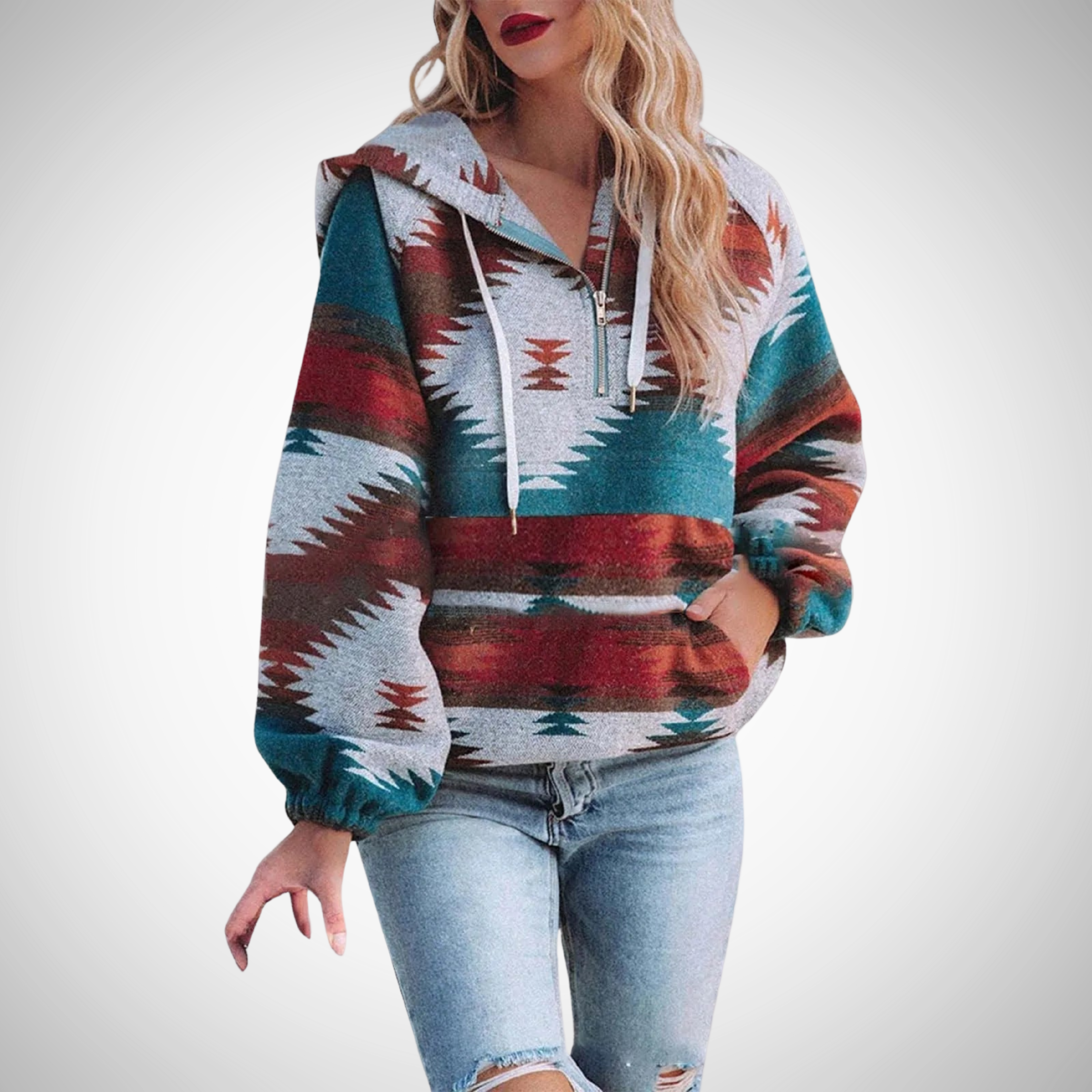 Senach – Comfy Oversized Zip-Up Hoodie Sweatshirt