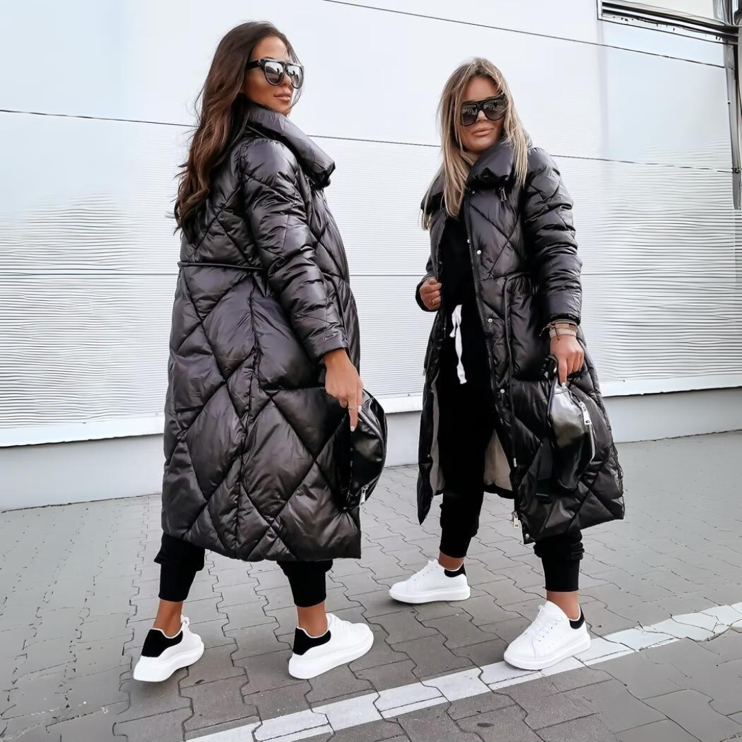 Lunori™ | Elsa Long Quilted Winter Coat