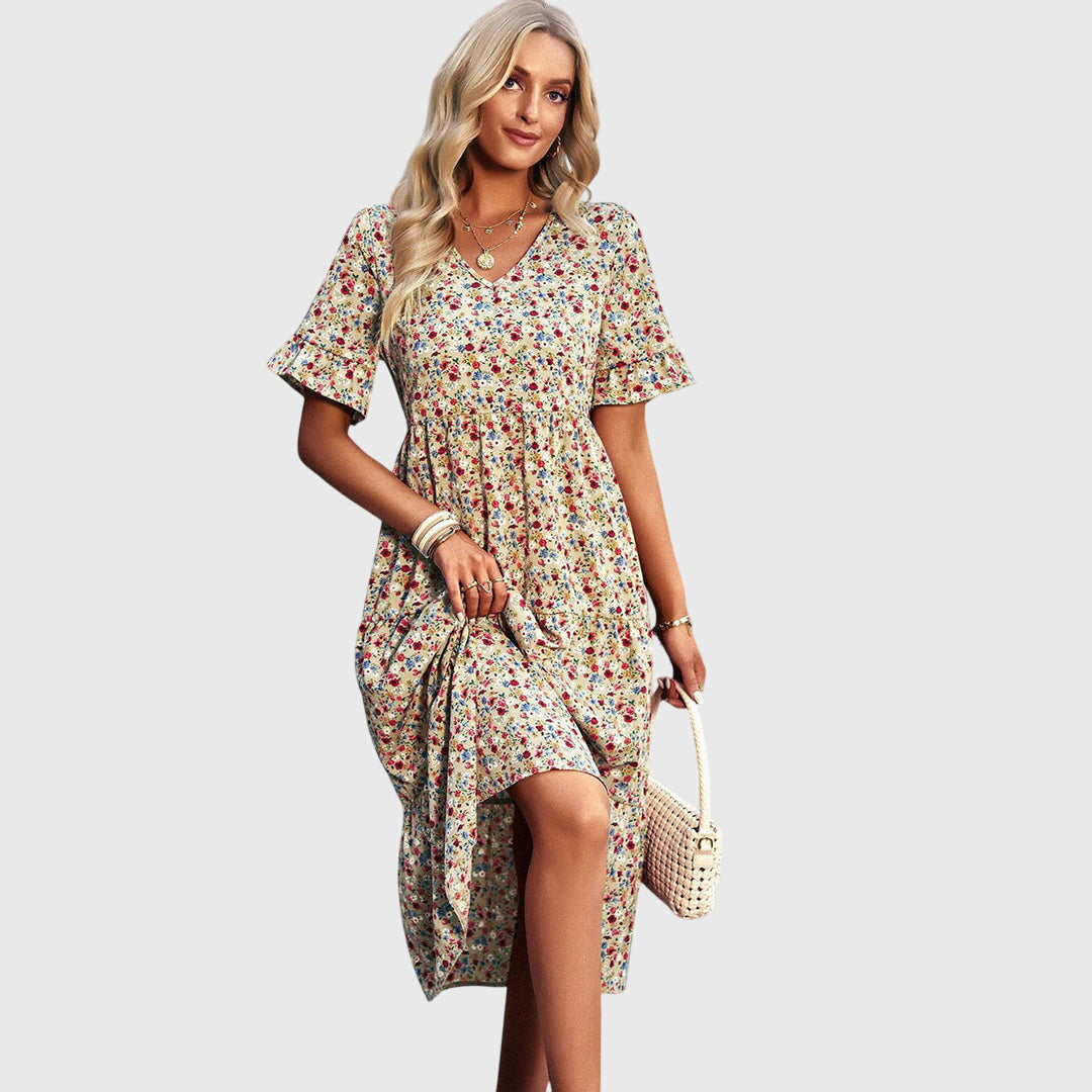 Carol - Summer floral midi dress