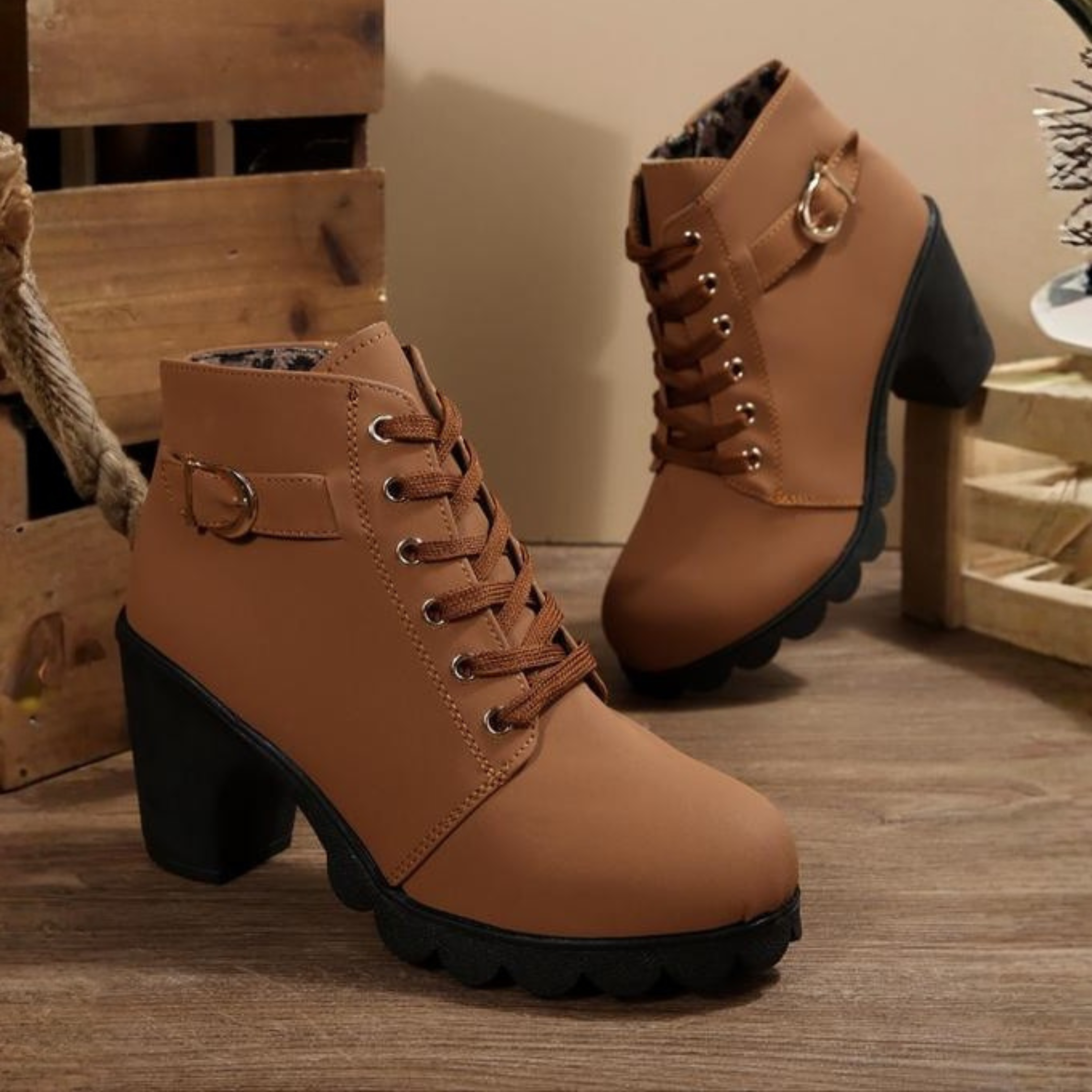Nova™ | Elevated Lace-Up Ankle Boots