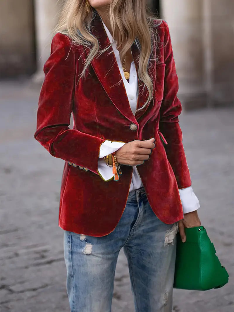 MaryAnne | Elegant Velvet Blazer