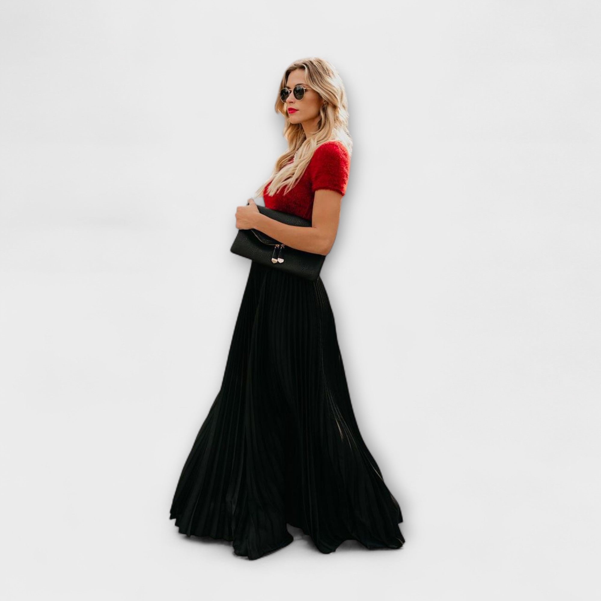 Light Pleated Maxi Skirt