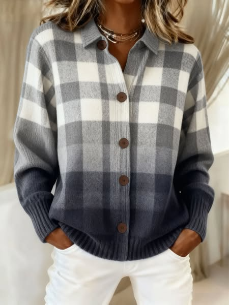 Elowen™ | Classic Winter Plaid Blouse