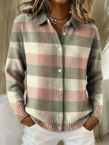 Elowen™ | Classic Winter Plaid Blouse