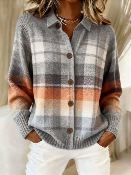 Elowen™ | Classic Winter Plaid Blouse