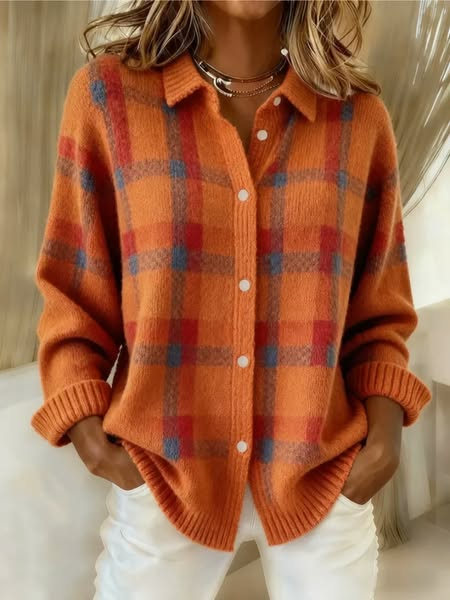 Elowen™ | Classic Winter Plaid Blouse