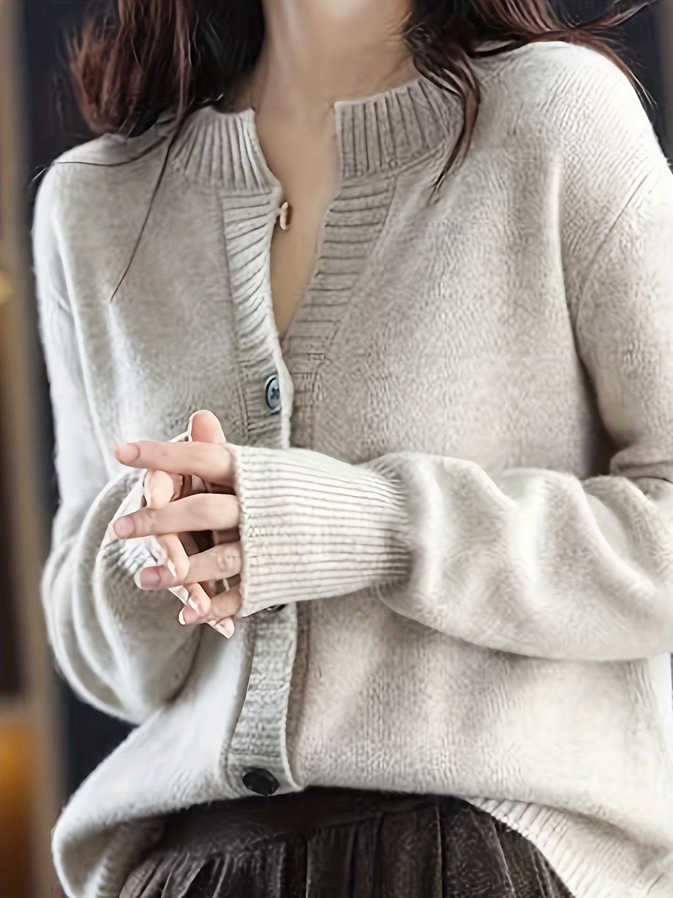 Elowen™ | Soft Knit Button Cardigan