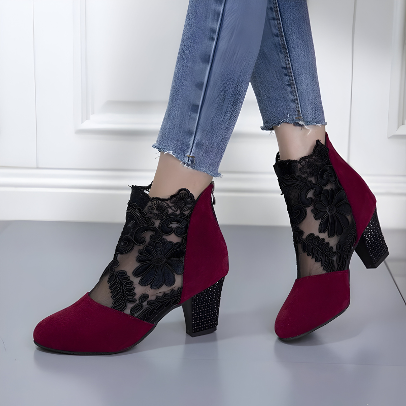 Norene™ | Elegant Lace Orthopedic Ankle Heels
