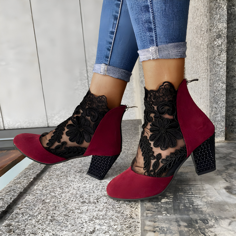 Norene™ | Elegant Lace Orthopedic Ankle Heels