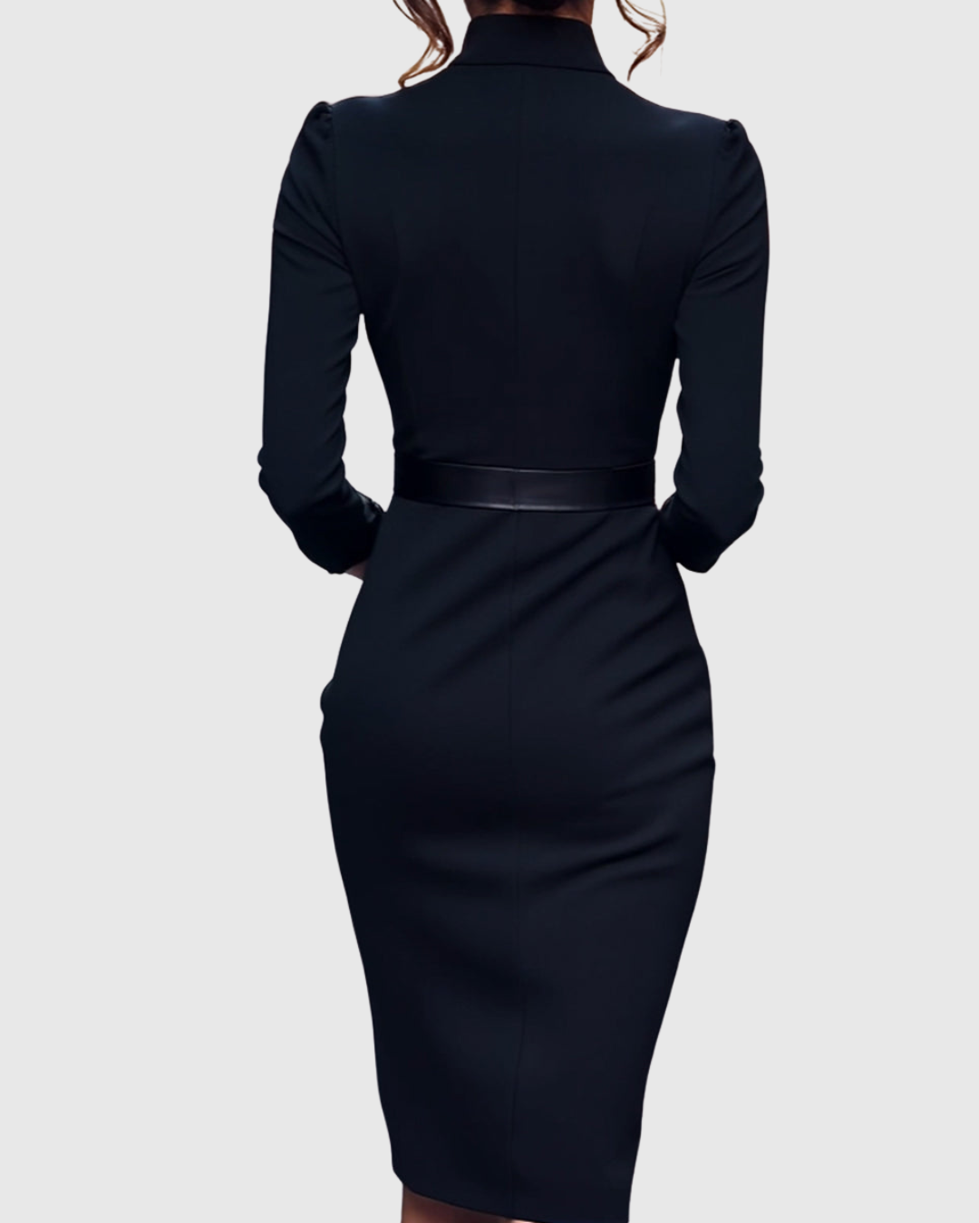 Selene | Elegant Belted Midi Dress