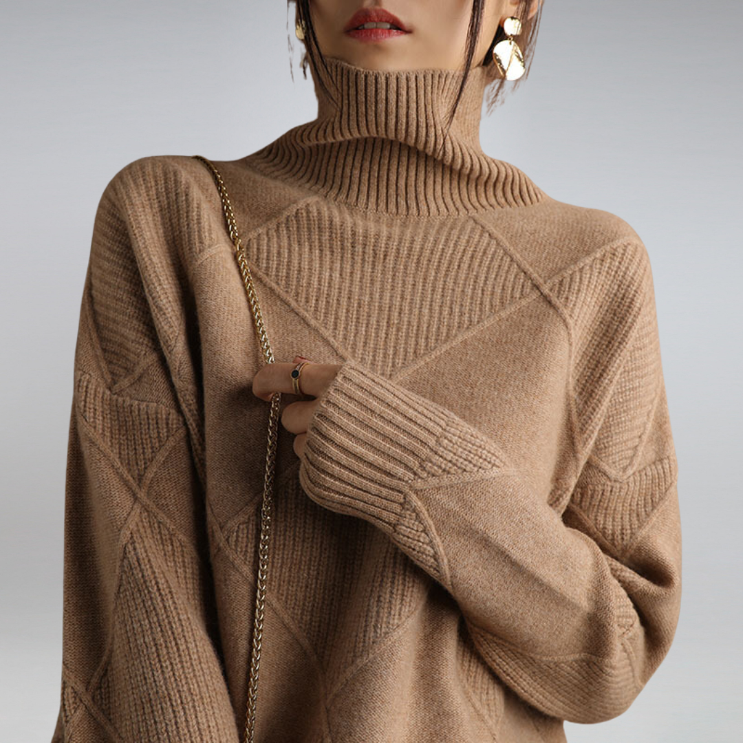 Céline | Textured Turtleneck Sweater