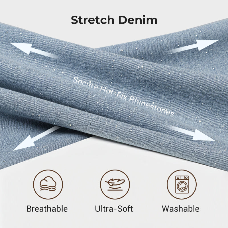 Mobaya | Rhinestone-Embellished Straight-Leg Jeans