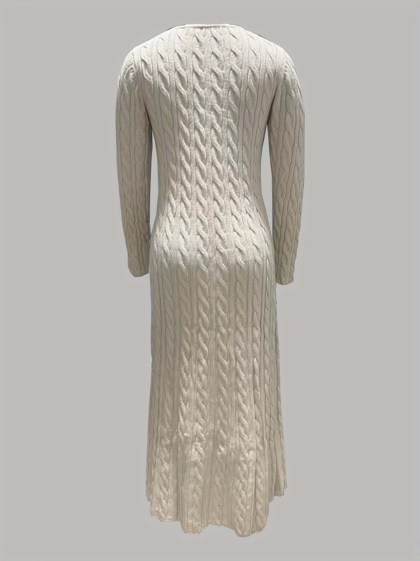 Elowen | Elegant Cable-Knit Maxi Dress