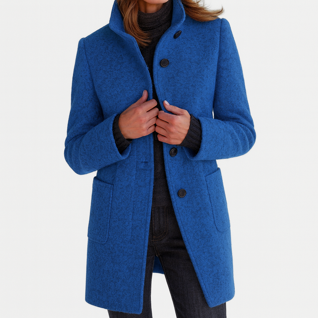 Freya™ | High-Collar Wool Blend Winter Coat
