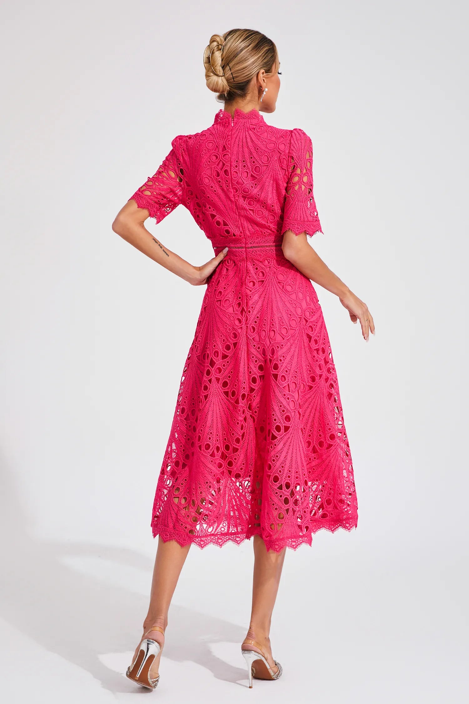 Hallie - Lace Midi Dress