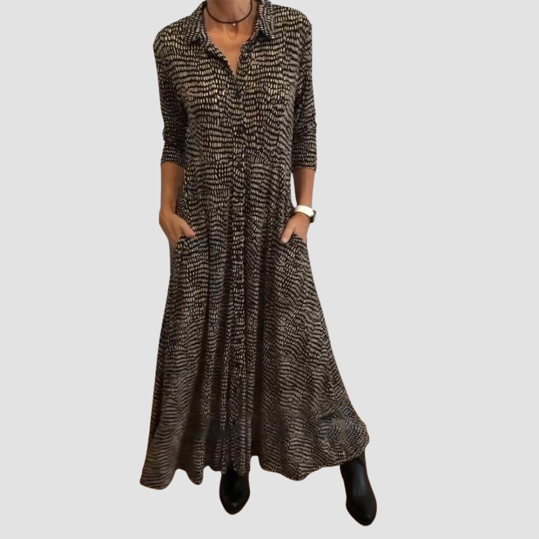 Lyvéa | Sophisticated Pocket Maxi Dress