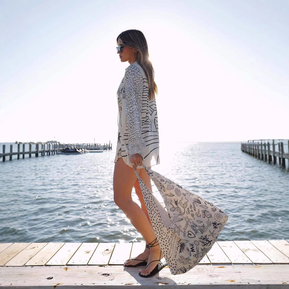 Clodagh – Satin Print Tassel Shirt & Shorts Set