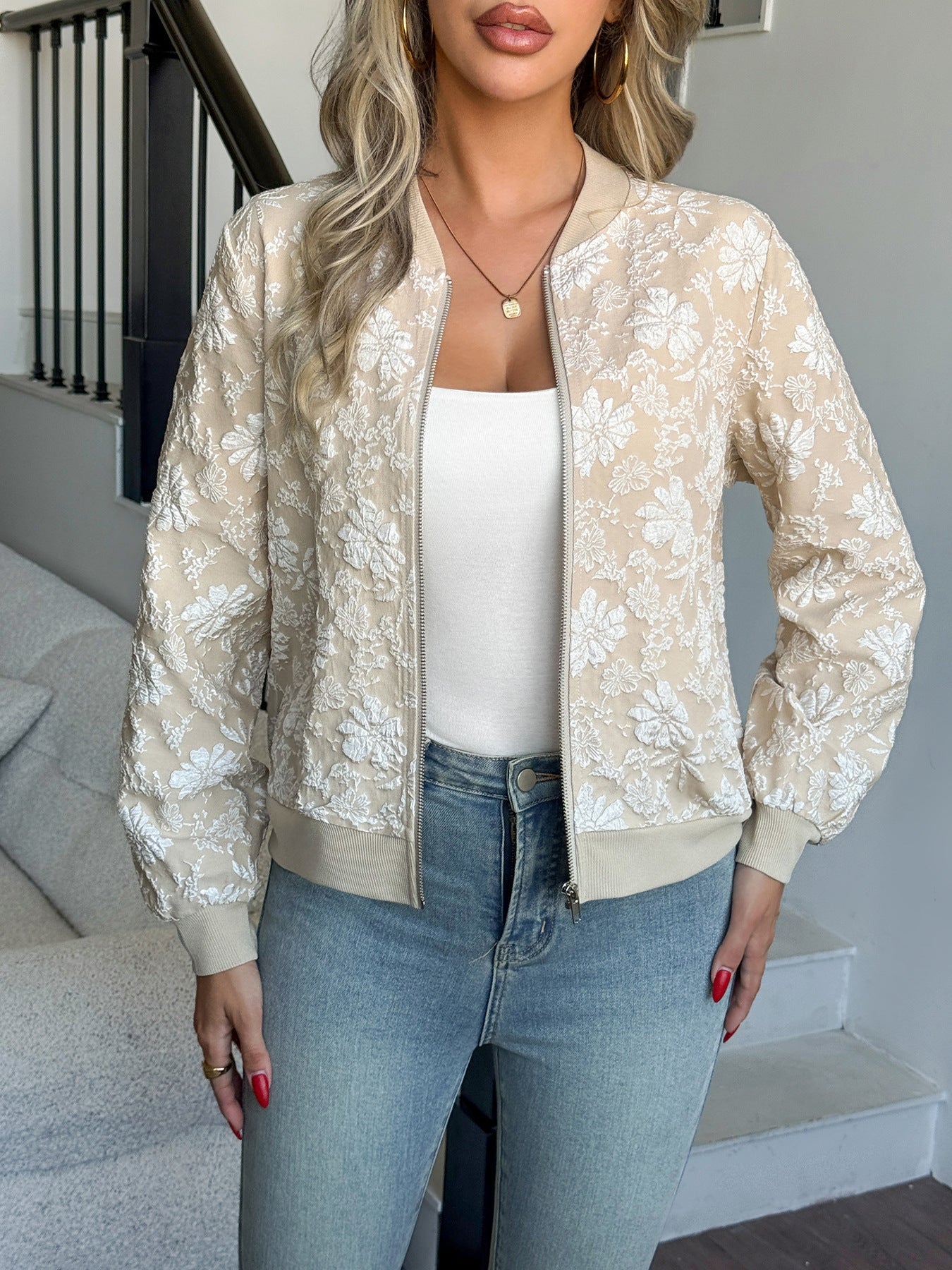 Doria – Embroidered Bomber Jacket