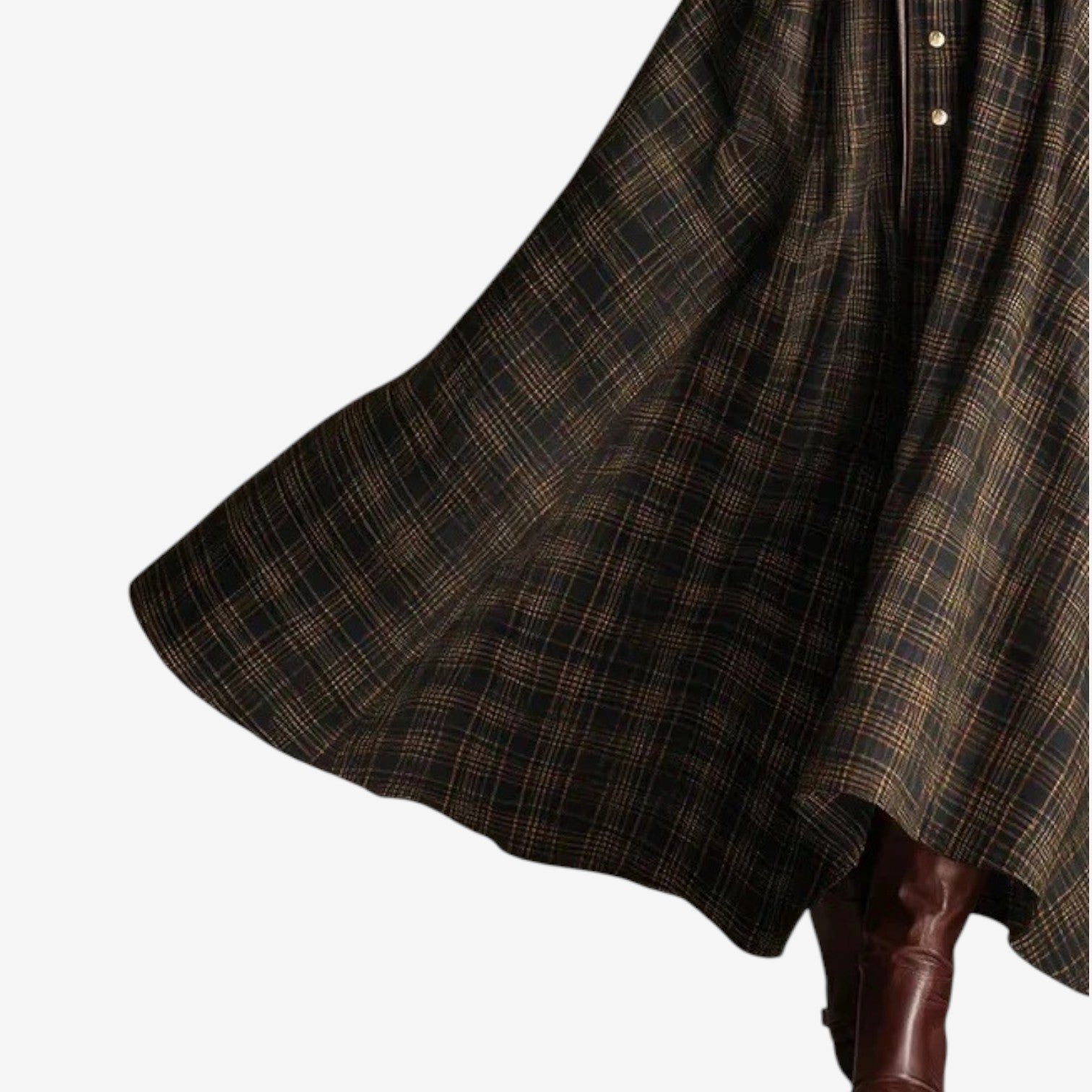 Sara™ | Timeless Tartan Maxi Dress