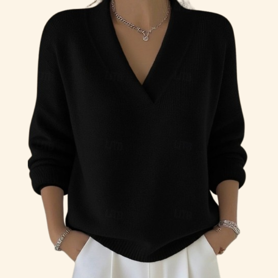 Auvie | Elegant V-Neck Sweater