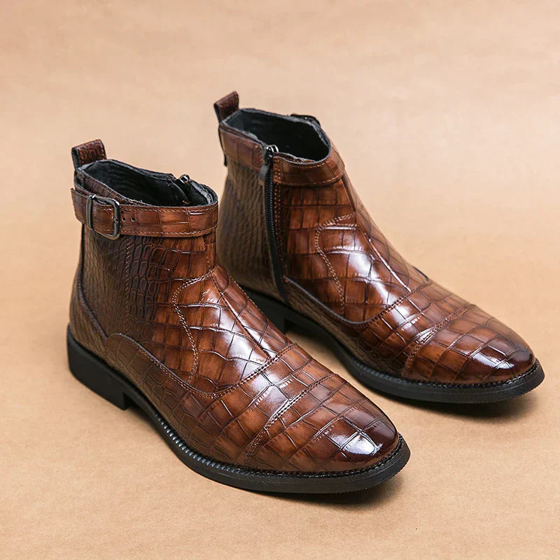 Baron | Buckled Orthopedic Leather Boots