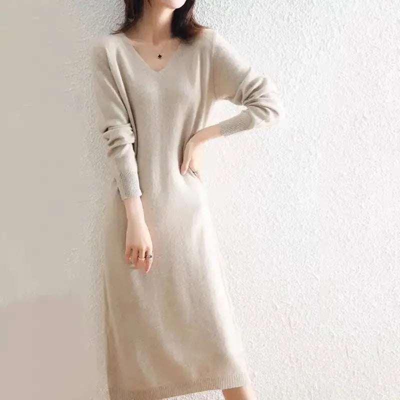 Hayden Luciana™ | Soft Wool-Blend Midi Dress