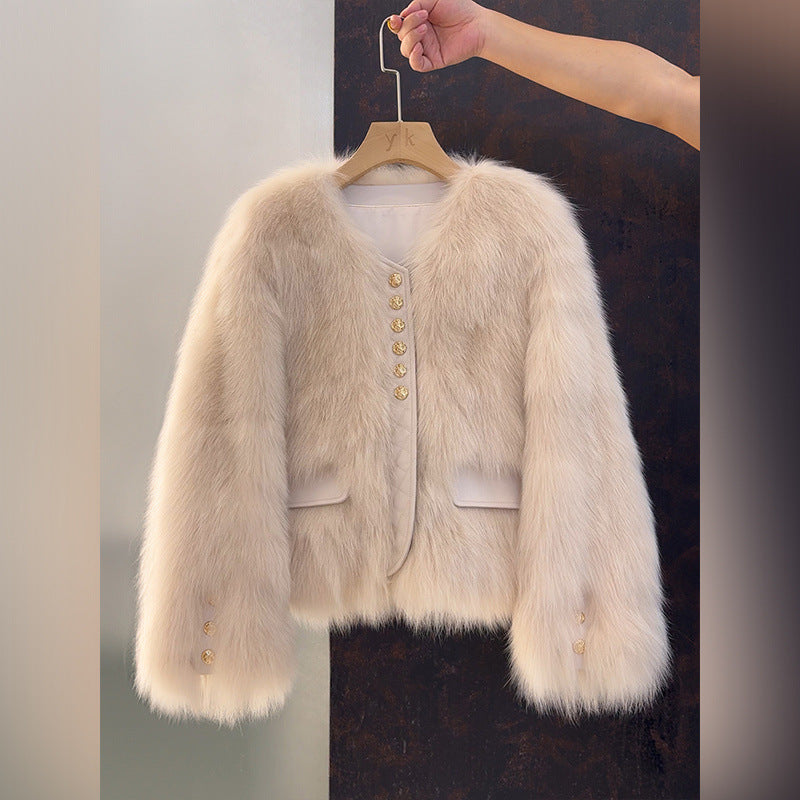 Aurelia | Luxe Faux Fox Fur Jacket