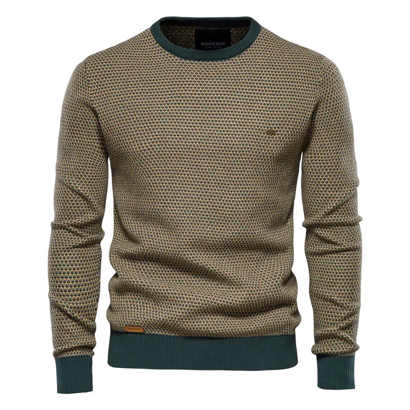 Hayden | Men's sweater with checkered pattern