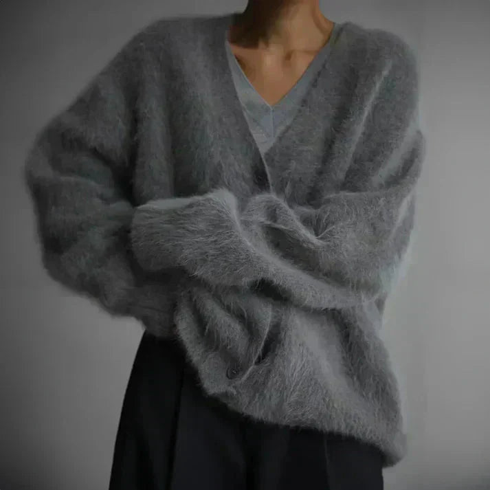 Aurelia | Soft Fluffy Knit Cardigan