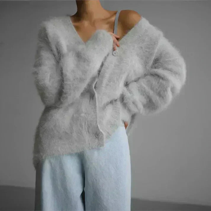 Aurelia | Soft Fluffy Knit Cardigan