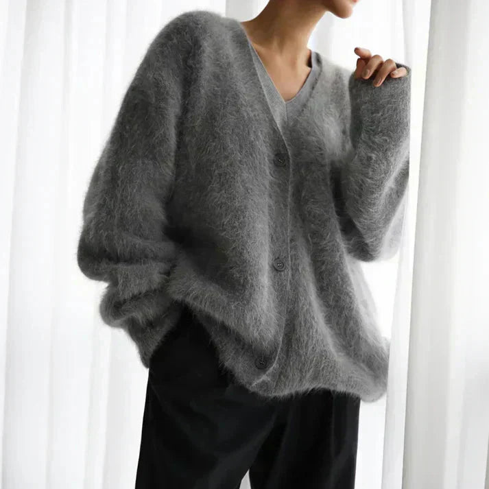 Aurelia | Soft Fluffy Knit Cardigan
