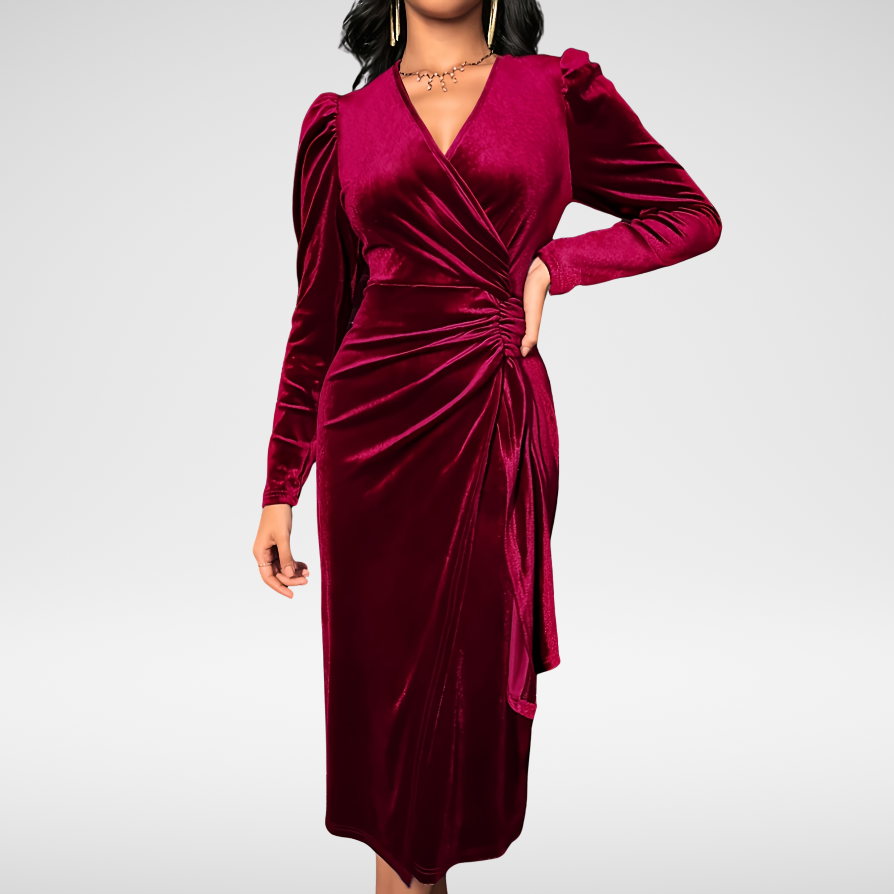 Seraphina | Velvet Wrap Dress