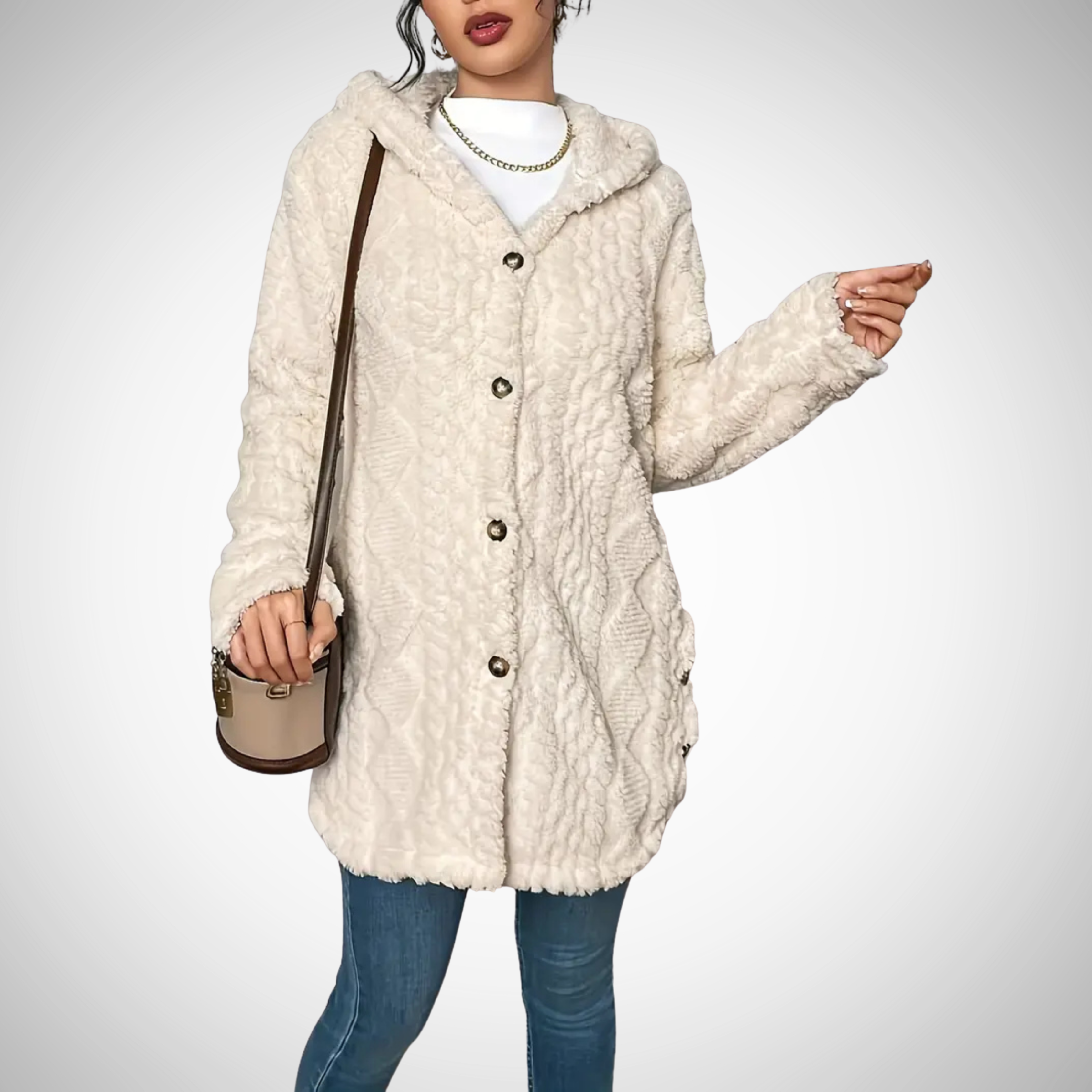 Cathal – Plush Hooded Cardigan