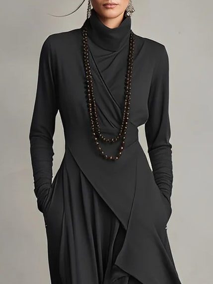 Lynne | Elegant Draped Maxi Dress
