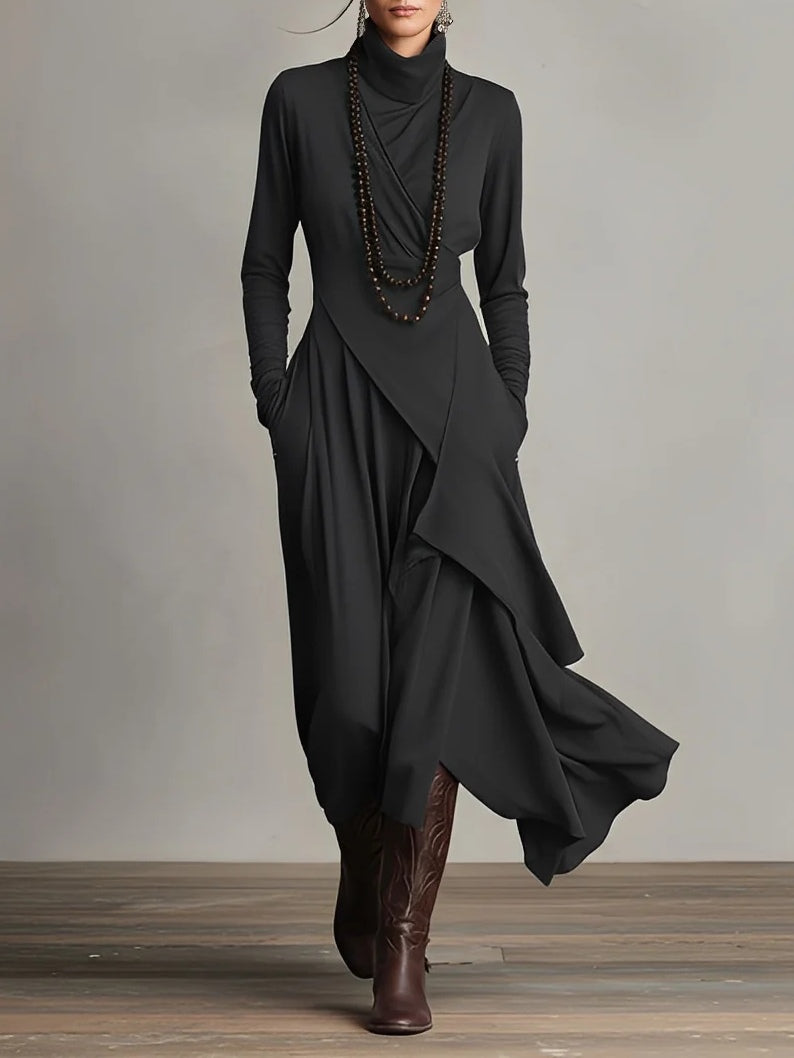 Lynne | Elegant Draped Maxi Dress