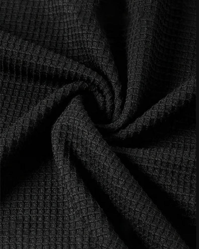 Liora | Ribbed Denim-Trim Longline Top