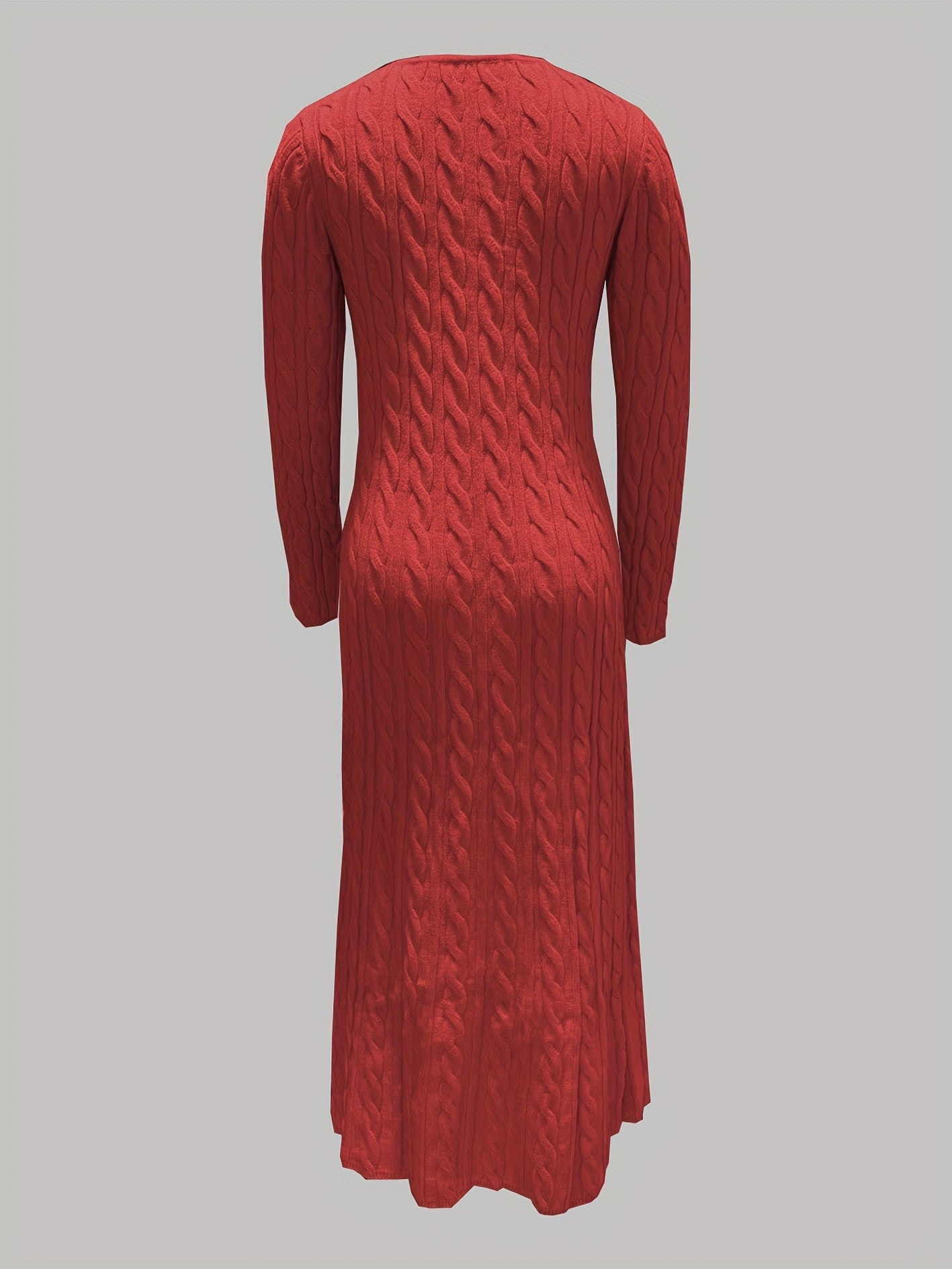 Elowen | Elegant Cable-Knit Maxi Dress