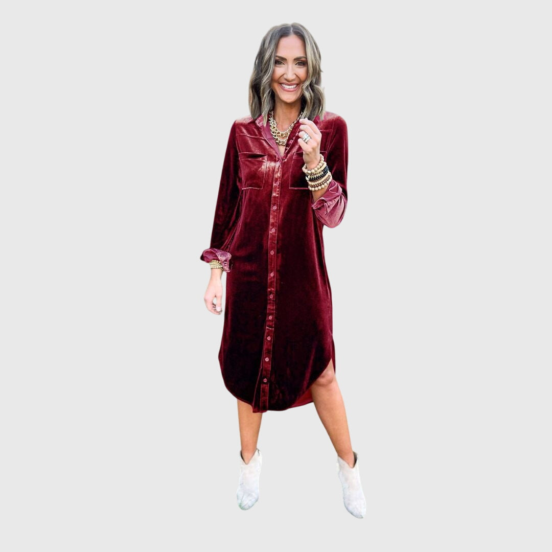 Camille - Casual Velvet Dress