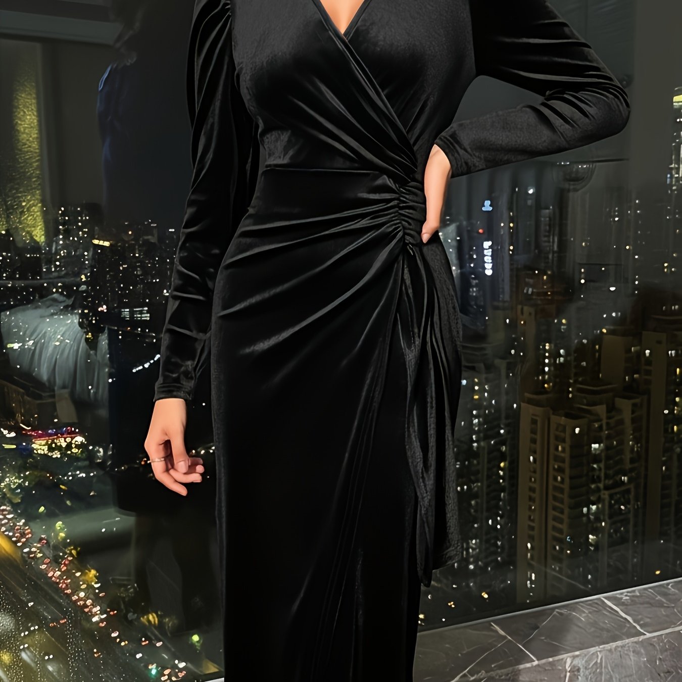 Seraphina | Velvet Wrap Dress