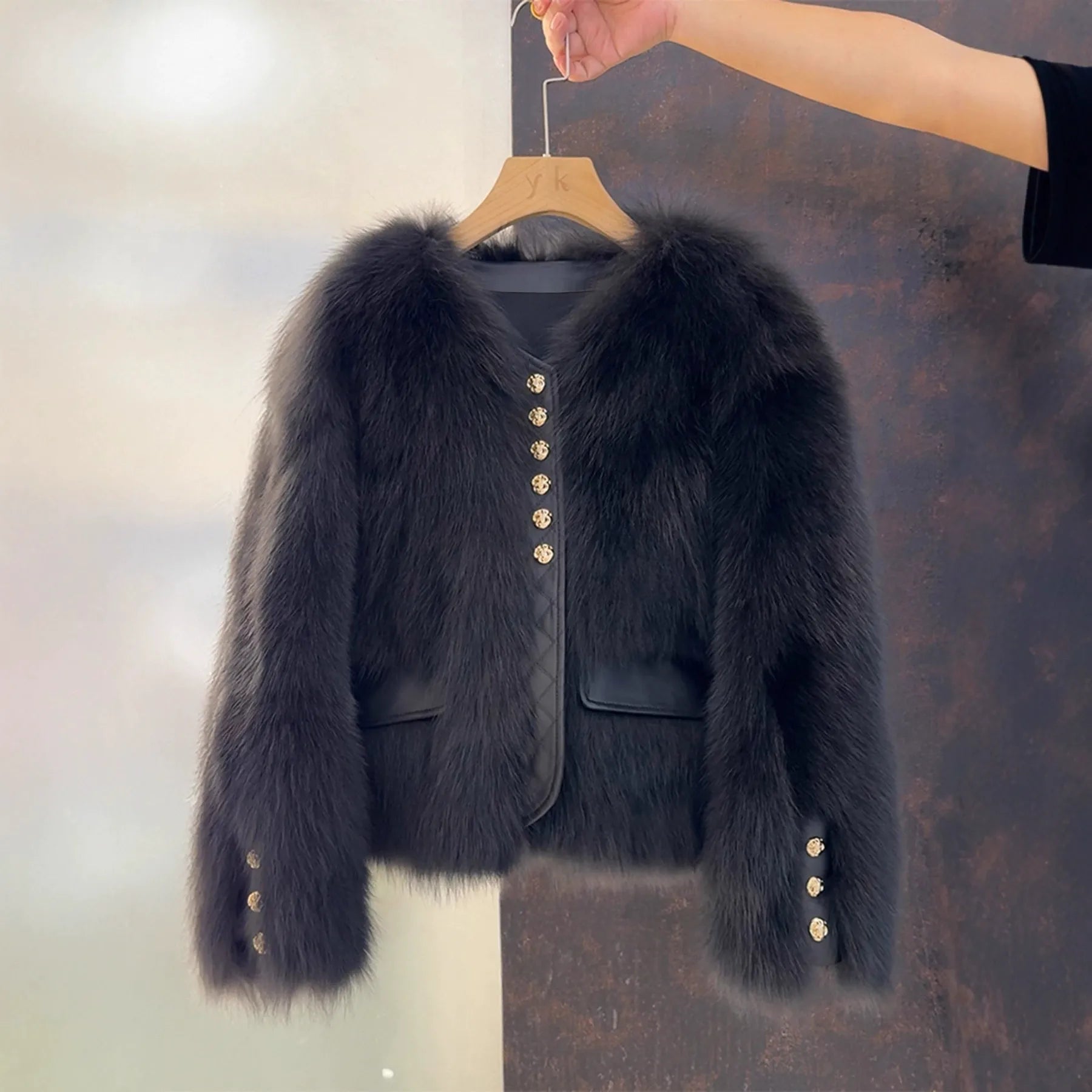 Aurelia | Luxe Faux Fox Fur Jacket