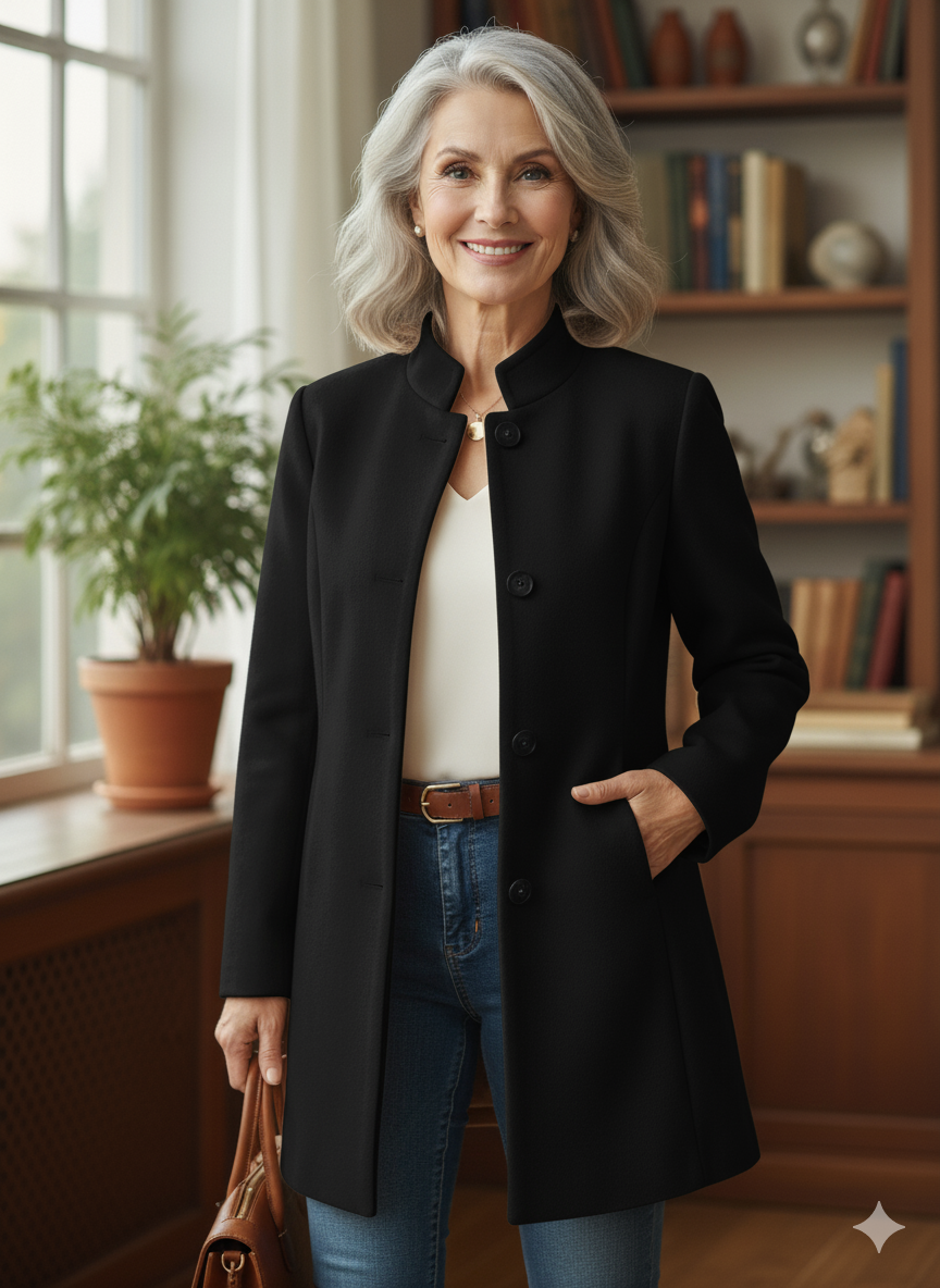 MaryAnne | Elegant Long Blazer-Style Jacket